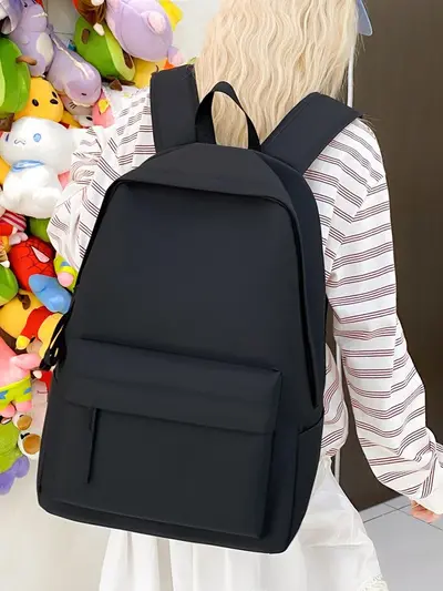 Minimalist Large-Capacity Student Backpack, Harajuku Style Middle School - 4