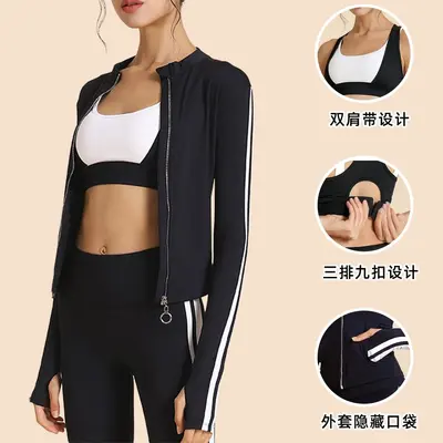 Women's Three-Piece Yoga Set Bra Top and Leggings Shockproof Butt-Lifting