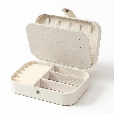 Tägliche Luxus-Schmuckschatulle Ohrring-Halsketten-Ring-Aufbewahrungsbox Großhandel Doppelschicht tragbare Anti-Oxidations-Schmuckaufbewahrungsbox - 8