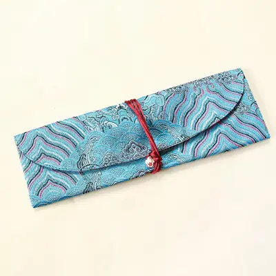 Lange Räucherstäbchenschachtel, Strukturkamm-Tasche, tragbarer Reiseräuchergefäß, Liegendes Räucherstäbchen-Etui, Sammler-Schmuckschatulle, Aufbewahrungstasche aus Stoff - 12
