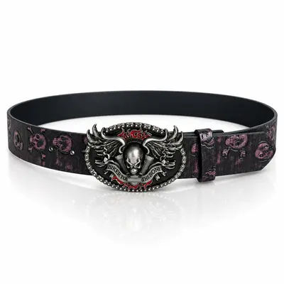 Vintage Skull Belt - Men's Retro Skull Punk Motorcycle Style Metal Buckle Trendy Leather Belt