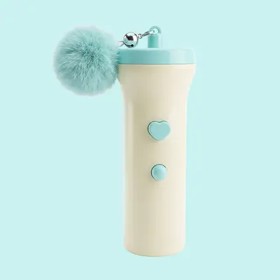 Electric Automatic Cat Teaser Wand with Feather Ball and Bell - 7