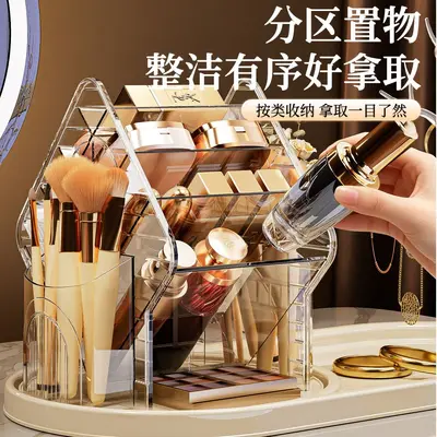 Rotating cosmetics and jewelry storage box