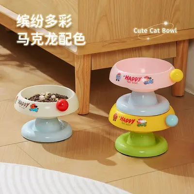 猫碗猫粮盆饭碗抖音爆款不锈钢狗狗餐具防滑防打翻保护颈椎宠物碗