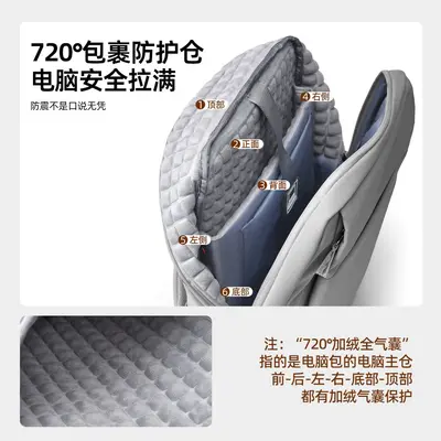 2026 Neu Herren und Damen 720 Grad Luftkissen Business 16 Zoll großer Kapazität Rucksack Studenten Laptop Rucksack Doppelschultergurt