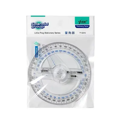 Student 360 Degree Protractor Multifunctional Ruler with Parallel Lines