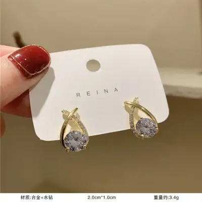 抖音同款韩版珍珠花朵耳钉女轻奢高级感小众百搭耳环优雅爆款耳饰 - 7