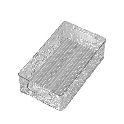 Acrylic frost pattern cosmetic storage box, transparent, large capacity - 5