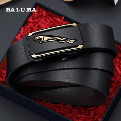 Hot-selling men's cowhide toothless automatic buckle belt, genuine leather belt for middle-aged and young men, business casual style - 5