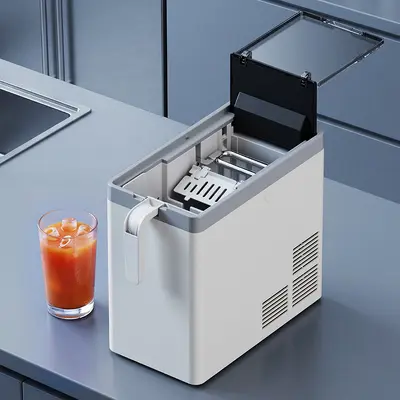 Smart Home Mini Ice Maker Small Dormitory Portable Fully Automatic Ice Cube Machine Bullet-Shaped
