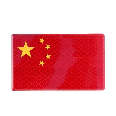 Chinese Flag Car Sticker, Reflective, 3D Embossed, Scratch Cover