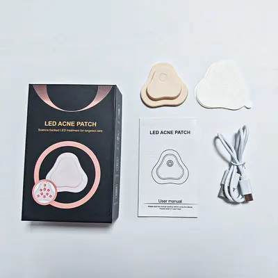 LED sivilce yaması, şarjlı, kırmızı ve mavi ışık terapisi - 8