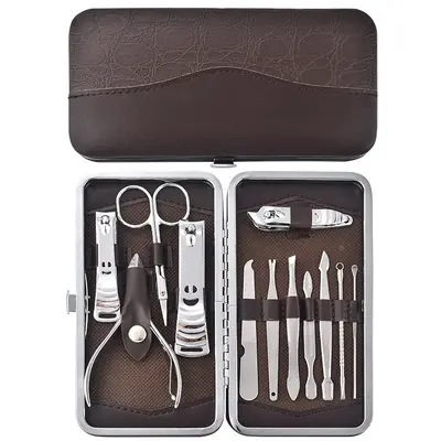 Edelstahl Nagelschere Set, 12-teilig, Smiley-Design - 12