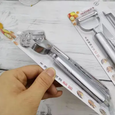 不锈钢削皮刀三件套 刮皮器土豆三合一水果刨丝器切菜多功能瓜刨 - 4