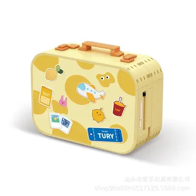 Oyuncak Ev Bavul Mini Yapı Blokları Seti, Eğitici Oyuncak - 6
