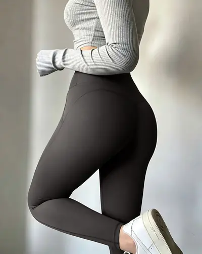 Yüksek bel yoga pantolon, hızlı kurulayan, karın kontrollü - 9