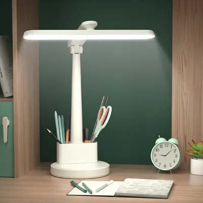 Cross-border LED reading lamp, student study special desk lamp, dormitory rechargeable pen holder, foldable bedside table lamp