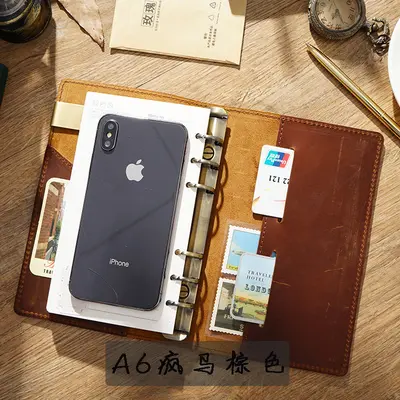 A5 Leather Thread-Bound Travel Journal, Handmade Notebook - 11
