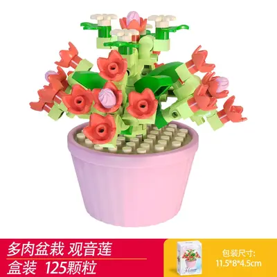 Succulent Potted Plant Model Micro Particle Building Blocks for Kids - 13