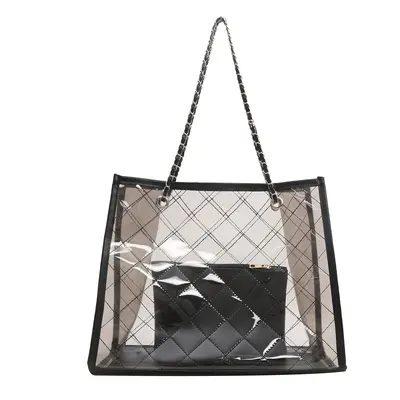 Şeffaf PVC tote çanta, büyük hacimli - 5