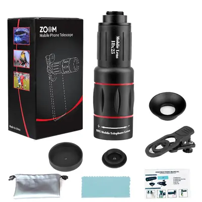 Sınır ötesi toptan 18X 28X 36X cep telefonu harici telefoto lens yüksek çözünürlüklü monoküler teleskop konser fotoğrafçılığı - 10