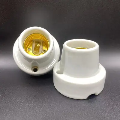 E27 Ceramic Lamp Socket, Thickened Screw Base for Heating and Pet Lamps - 7