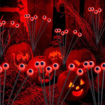Solar-LED-Erdspießleuchte, wasserdicht, Halloween-Augapfel-Design - 7