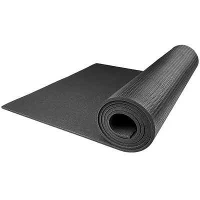 Hochdichte PVC-Yogamatte, schwarz, Doppelgröße