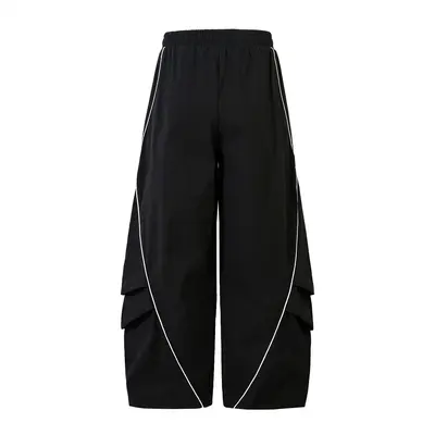 Loose-Fit Casual Boys' Pants with Ribbon Decoration