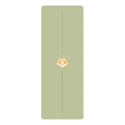 Lotus Pattern Printed Yoga Mat PU Natural Rubber Non-Slip Non-Fading - 7