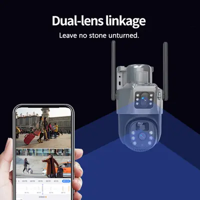 Gunball 4G güneş enerjili kamera, gece görüşlü çift lens