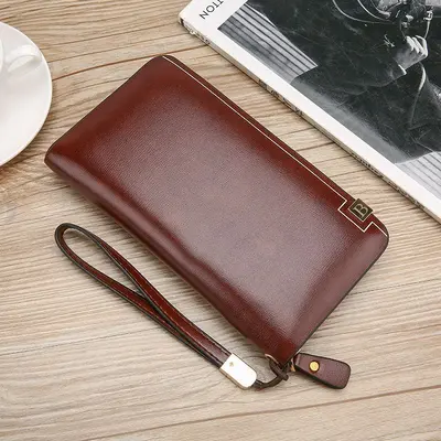 Men's Long Zip Wallet, Casual Hand Bag, Large Capacity - 7