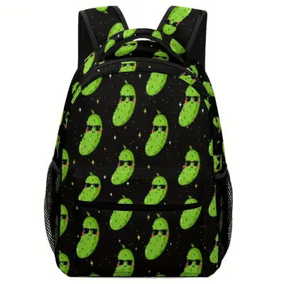 Glow-in-the-Dark Alien Planet Pattern Student Backpack for Boys - 8