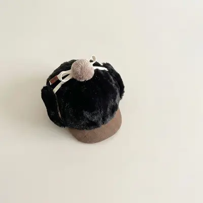 Korean Baby Hat, Windproof Plush, Ear Protection Peaked Cap - 10
