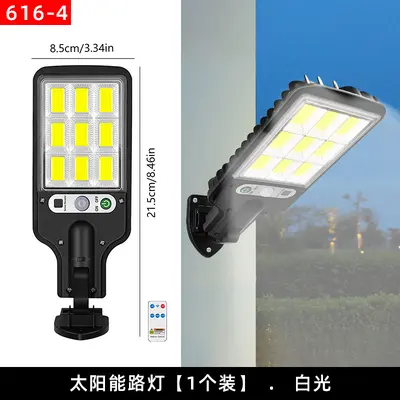 Güneş lambası açık avlu lambası insan vücudu sensörü lamba duvar lambası entegre led ev güneş enerjili sokak lambası parlak - 7