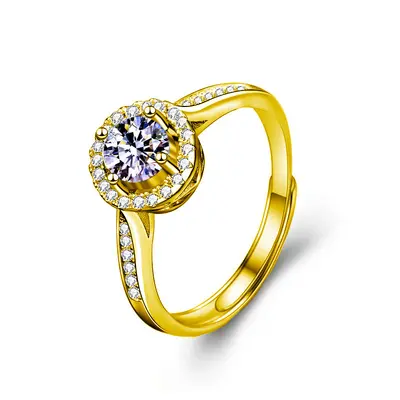 S925 silver moissanite sugar cube ring for women - 12