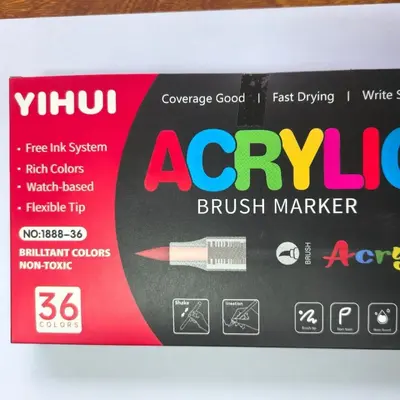 Cross-border bestselling mini liquid acrylic marker pens with soft tips, blendable, student art painting DIY set - 8