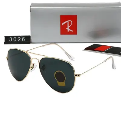 Modische Pilotenbrille mit Metallrahmen und Glasgläsern - 6