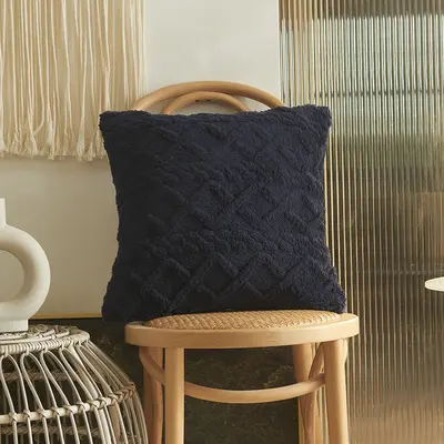 Amazon Plüsch Stereo Jacquard Kissenbezug optional Funktionen Sofakissenbezug Kissenbezug einfach geometrisches Quadrat Kissen - 7