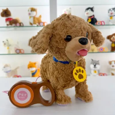 Elektrischer Plüsch-Hund für Kinder, singt und läuft