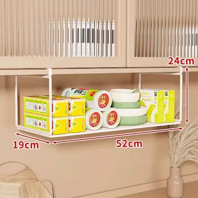 Kitchen wall-mounted storage rack, multi-function cabinet shelf system - 6