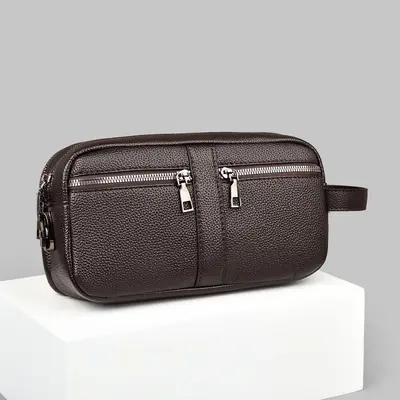 Men's Clutch Bag, Large Capacity, Multi-Compartment, PU Leather - 8