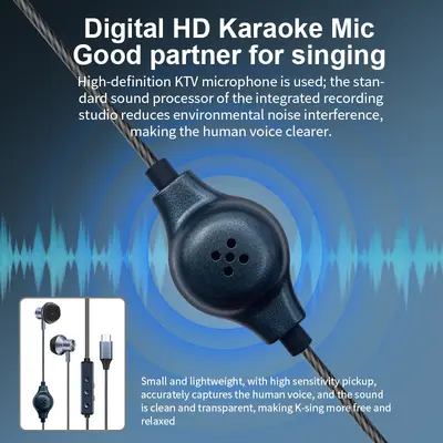 K5 In-Ear Earphones with Sound Card for Phone and Computer Live Streaming