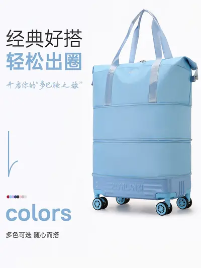Ultra-Light Foldable Oxford Fabric Trolley Luggage 2025 - 6