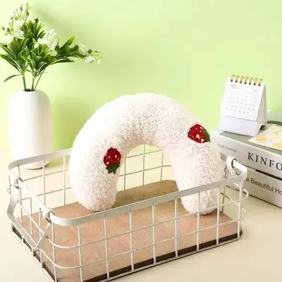 Ay Şeklinde Peluş Kedi Oyuncağı, U Tipi Yastık, Kedi ve Köpek İçin - 7