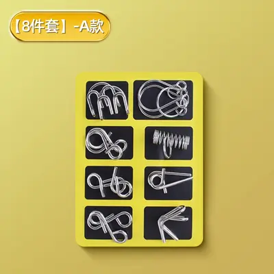 Luban Lock Nine Linked Rings Puzzle, 24-Piece Brain Teaser Set for Kids and Seniors - 7