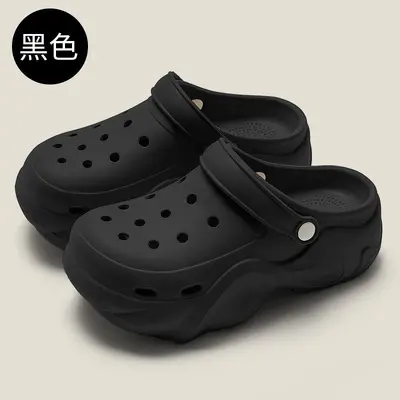 Women's Cartoon Hole Slippers, EVA, Non-Slip Thick Sole, Summer 2025