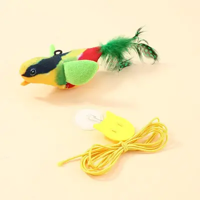 Smart Motion-Sensing Squeaky Mouse Cat Toy with Teaser Wand - 9