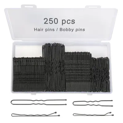 Haarklammer-Set, bunte Haargummis, U-Haarnadeln, in Box - 11