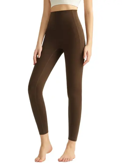 Weiman New Autumn Winter Yoga Pants Outer Wear Butt Lifting Slimming Fitness Sports Tight Leggings Fleece-Lined with Pockets Base Layer Pants - 5
